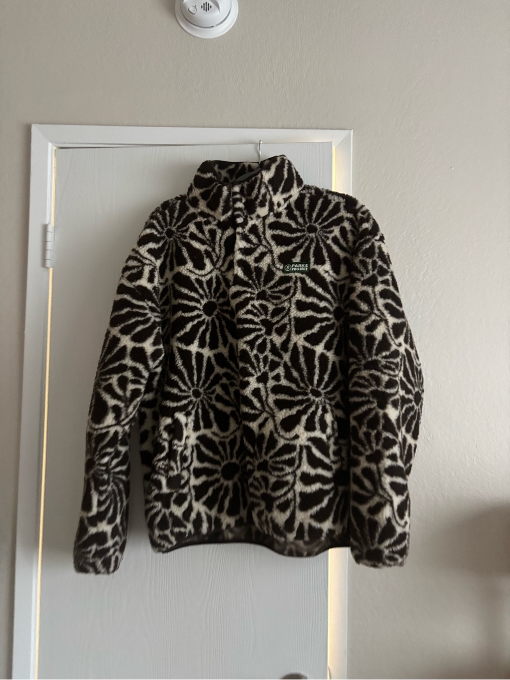 Parks Project Black & White Floral Teddy Jacket